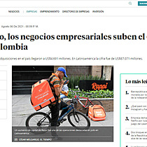 A julio, los negocios empresariales suben el 69% en Colombia